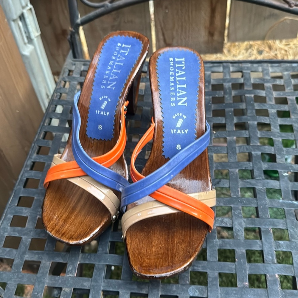 ITALIAN SHOEMAKERS Women’s Black Wedges Heels Shoes S